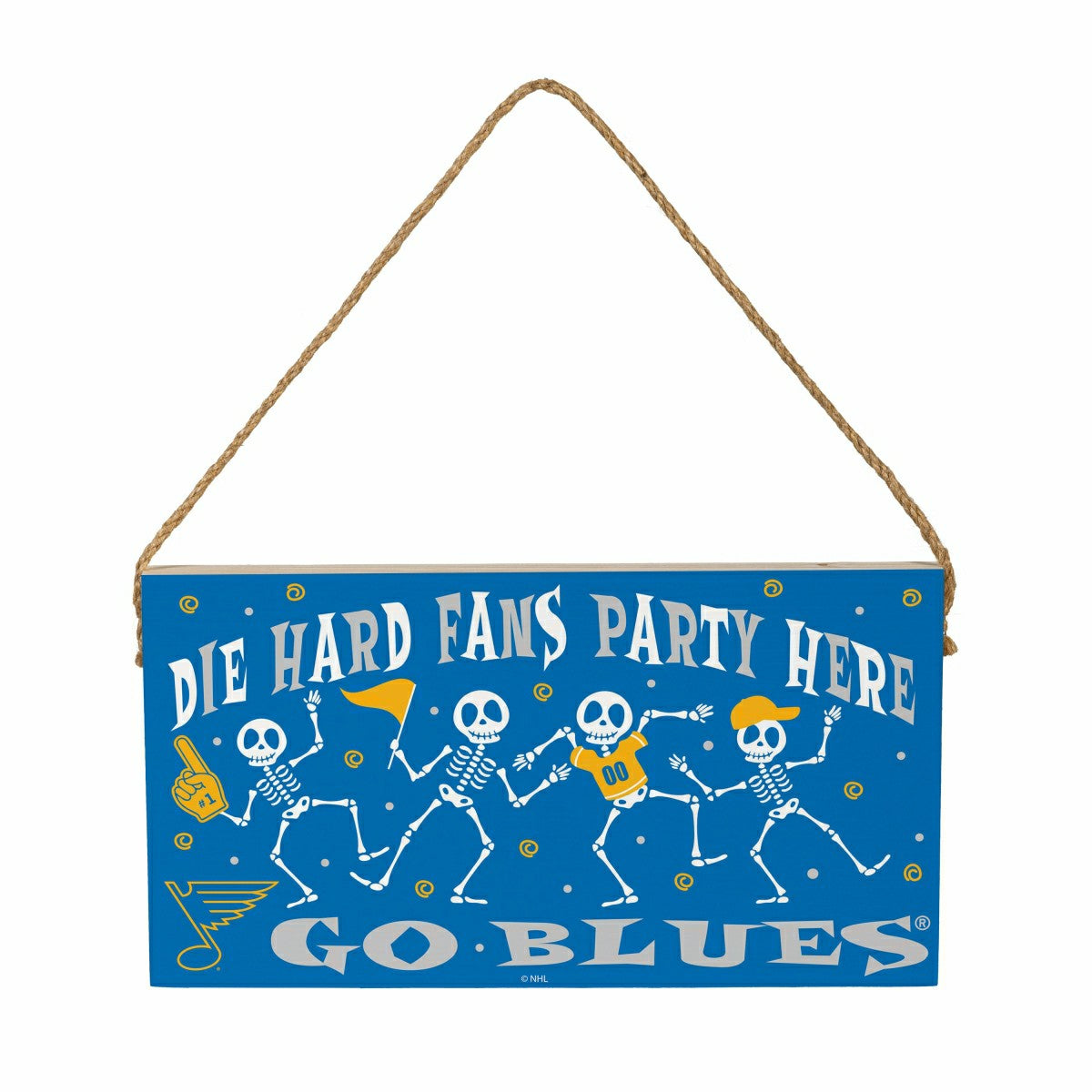 St Louis Blues Halloween Wood Wall Sign, 6x11, NHL, Home