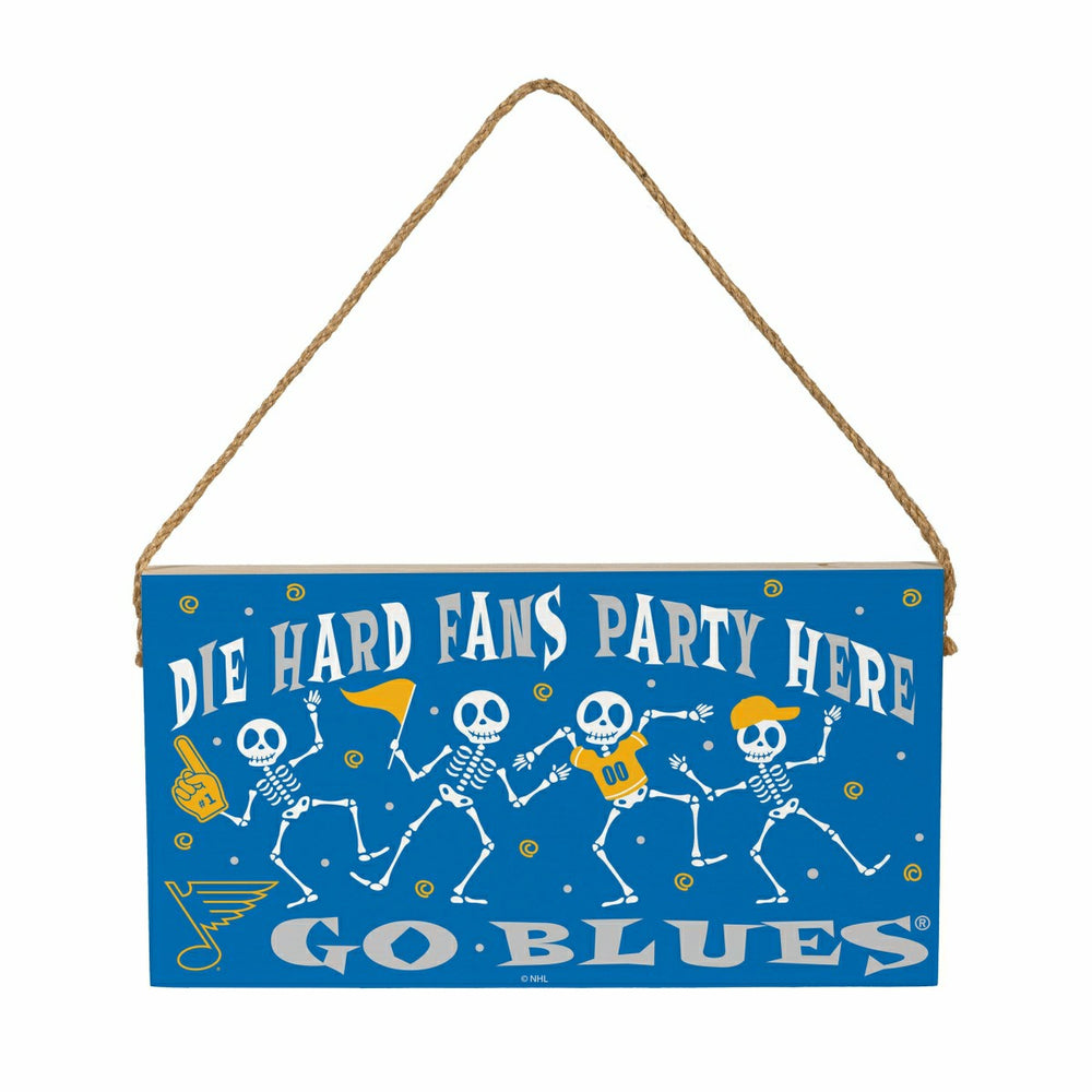 St Louis Blues Halloween Wood Wall Sign, 6x11, NHL, Home