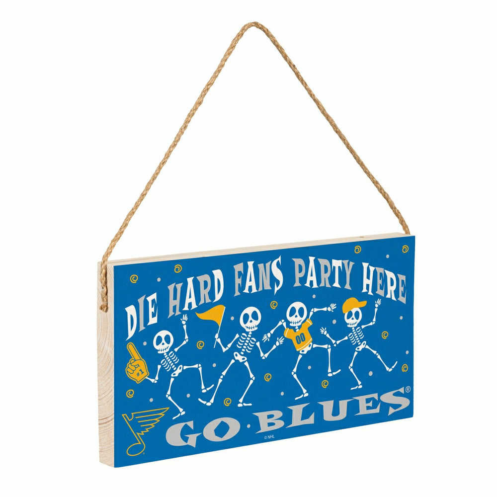 St Louis Blues Halloween Wood Wall Sign, 6x11, NHL, Home