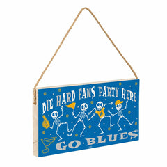 St Louis Blues Halloween Wood Wall Sign, 6x11, NHL, Home