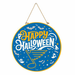 St Louis Blues Halloween Round Door Décor with Hanging Rope, 18x18, NHL, Home