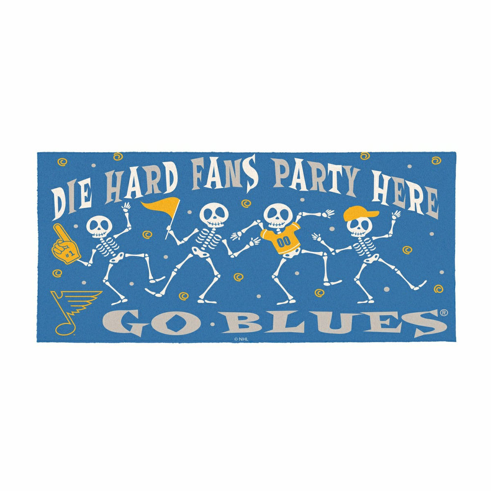 St Louis Blues Flocked Coir Halloween Sassafras Switch Mat, 22"x10", NHL