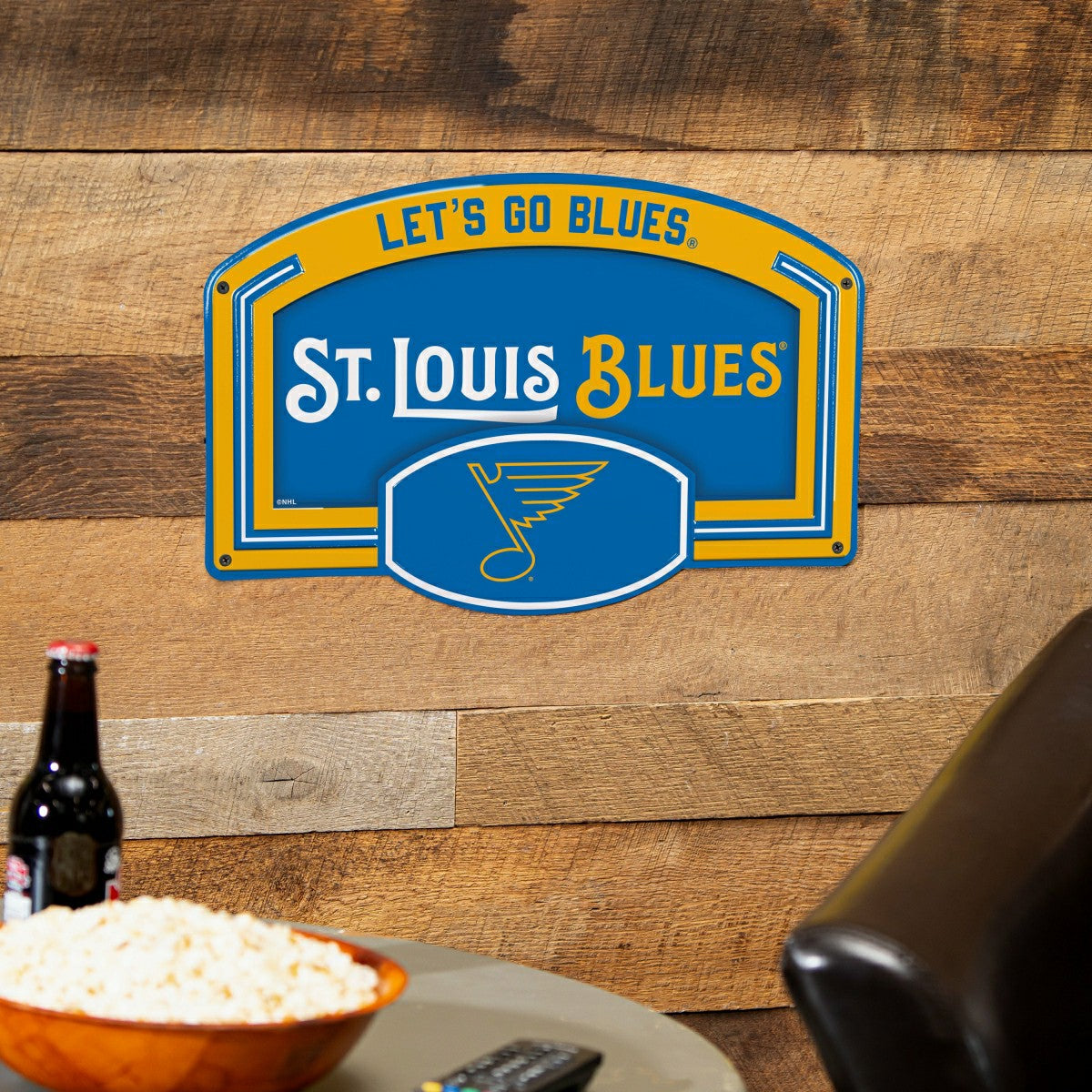 St Louis Blues USA Embossed Steel Wall Sign, 11" x 17", NHL, Home
