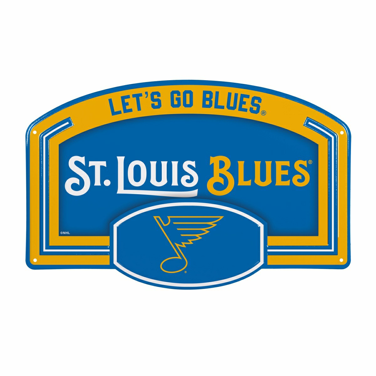 St Louis Blues USA Embossed Steel Wall Sign, 11" x 17", NHL, Home