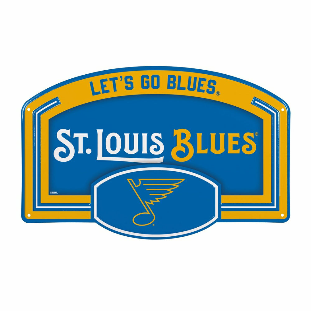 St Louis Blues USA Embossed Steel Wall Sign, 11" x 17", NHL, Home