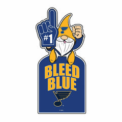 St Louis Blues Gnome Metal Sign 10"L x 30"H, NHL, Home