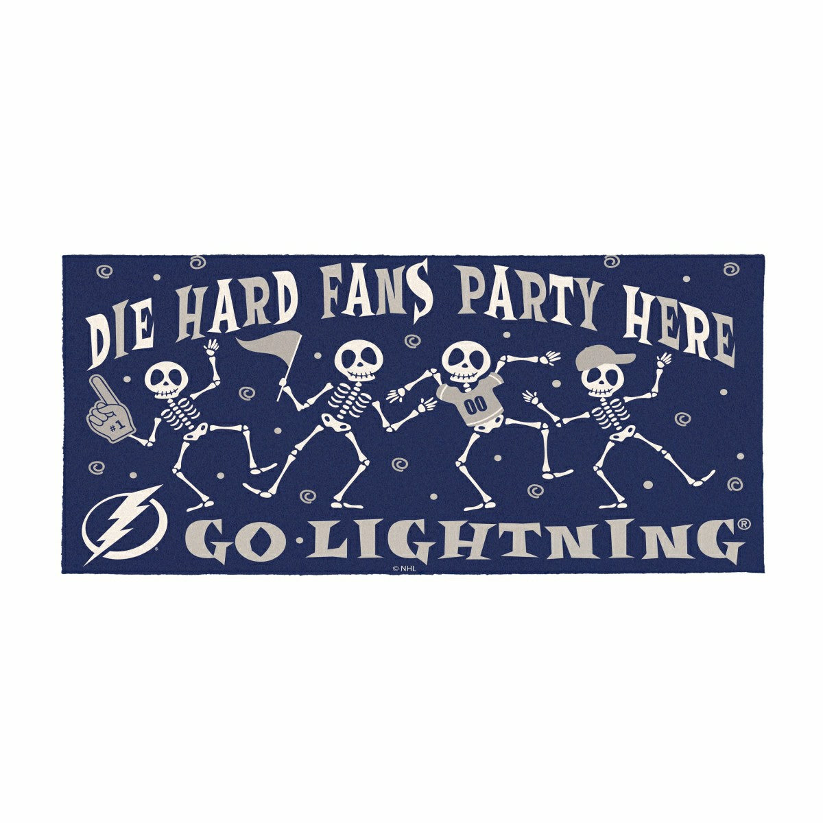 Tampa Bay Lightning Flocked Coir Halloween Sassafras Switch Mat, 22"x1, NHL