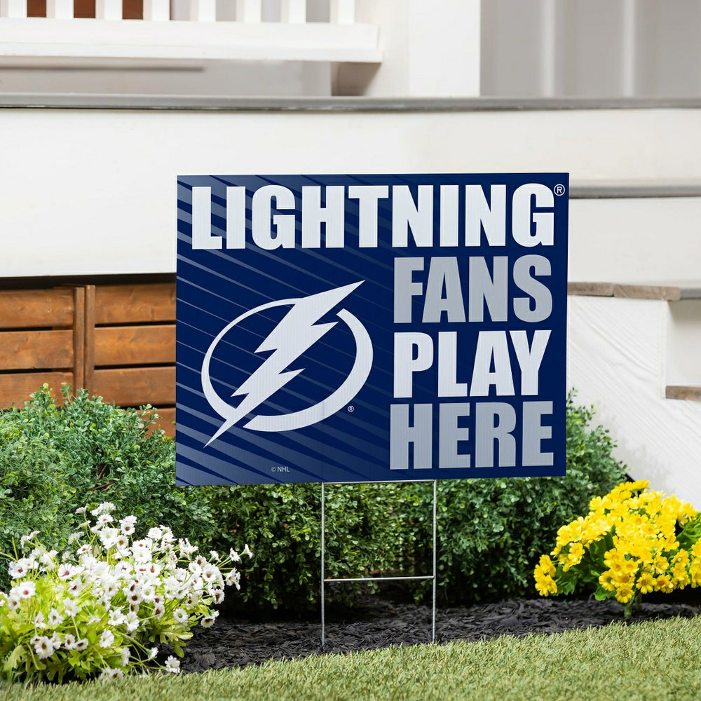 Tampa Bay Lightning Coroplast Yard Sign "Fans Play Here", NHL, Home
