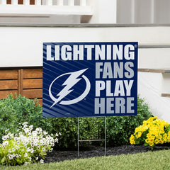 Tampa Bay Lightning Coroplast Yard Sign "Fans Play Here", NHL, Home