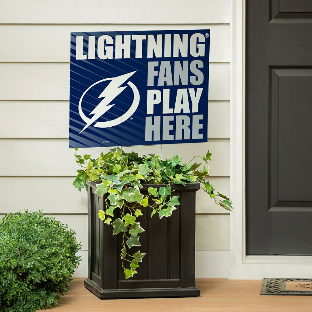 Tampa Bay Lightning Coroplast Yard Sign "Fans Play Here", NHL, Home
