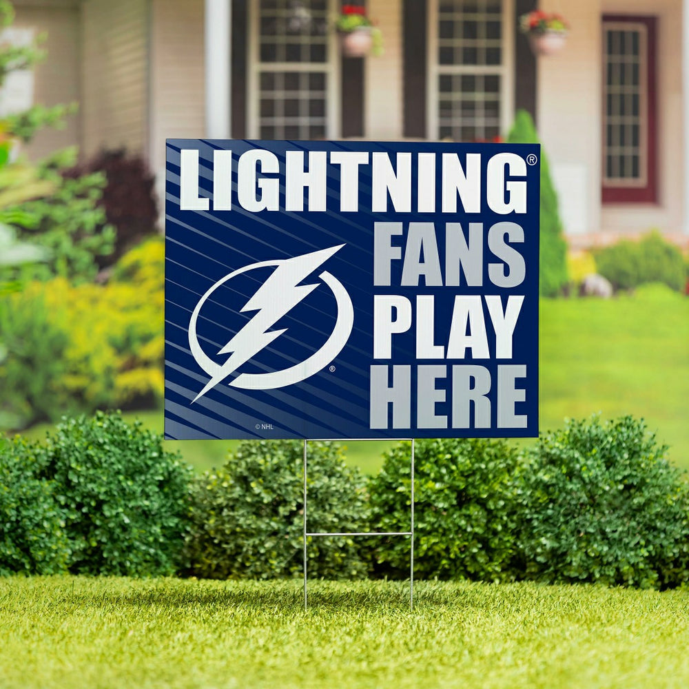 Tampa Bay Lightning Coroplast Yard Sign "Fans Play Here", NHL, Home