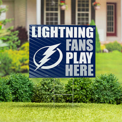 Tampa Bay Lightning Coroplast Yard Sign "Fans Play Here", NHL, Home