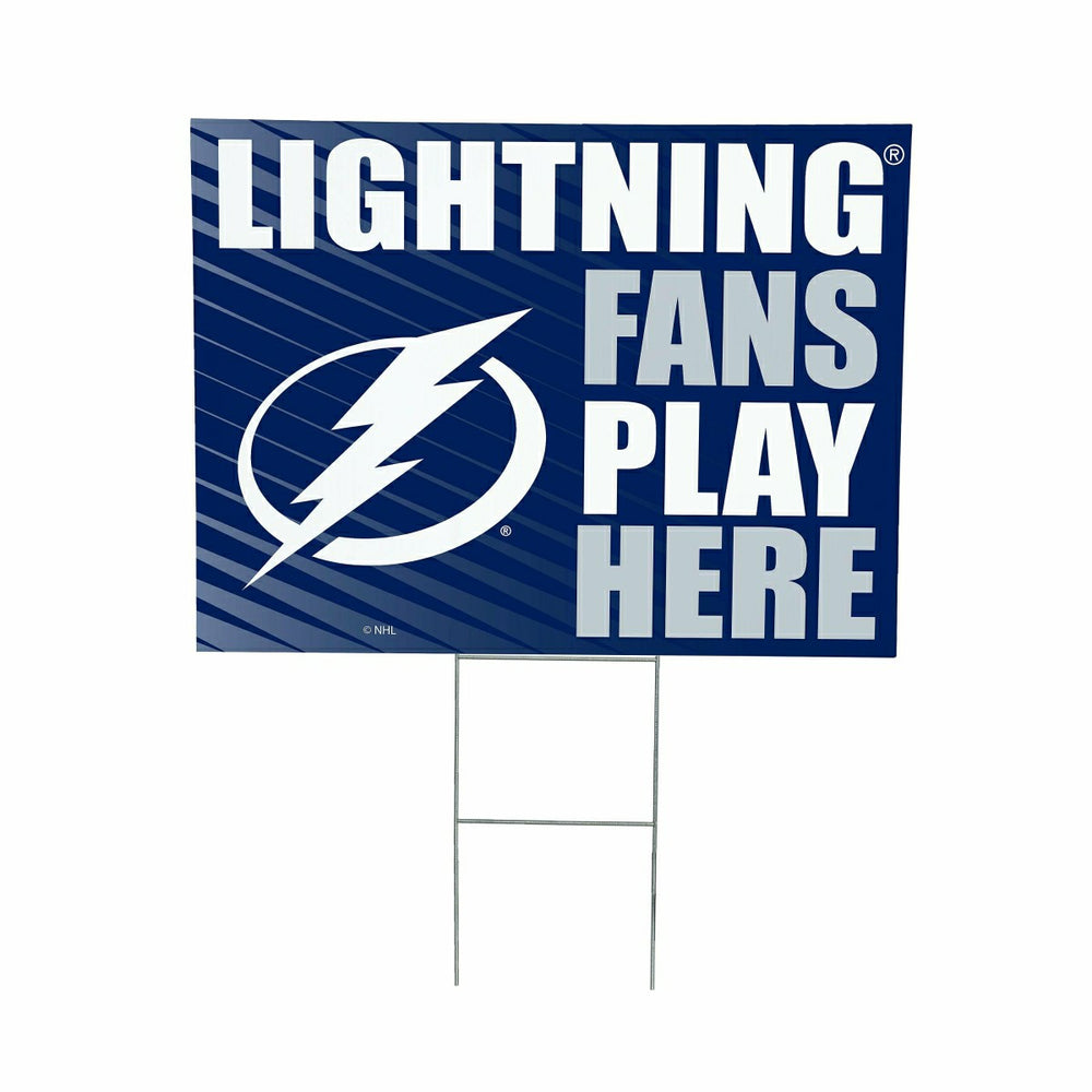Tampa Bay Lightning Coroplast Yard Sign "Fans Play Here", NHL, Home