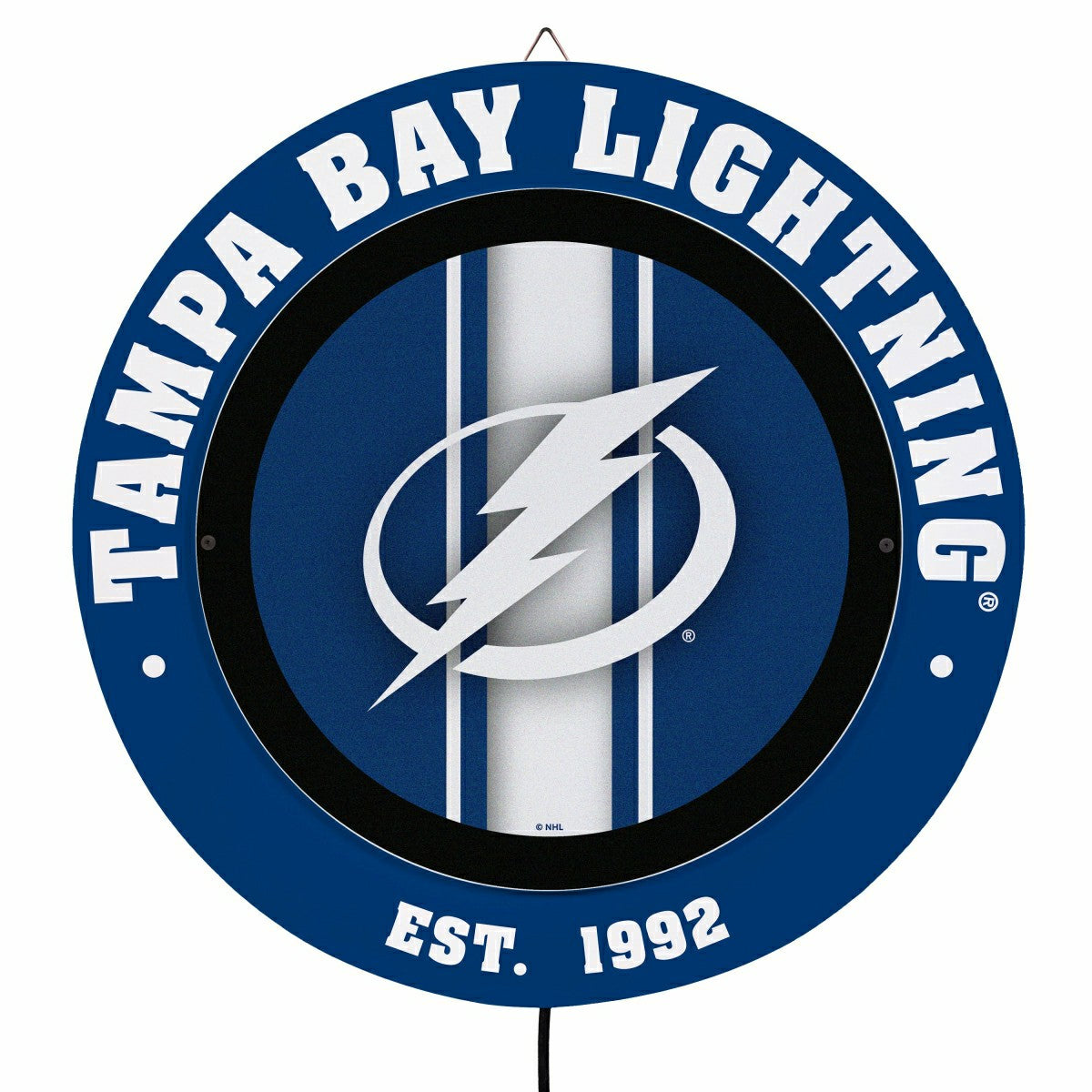 Tampa Bay Lightning, Metal Lite, Round, NHL