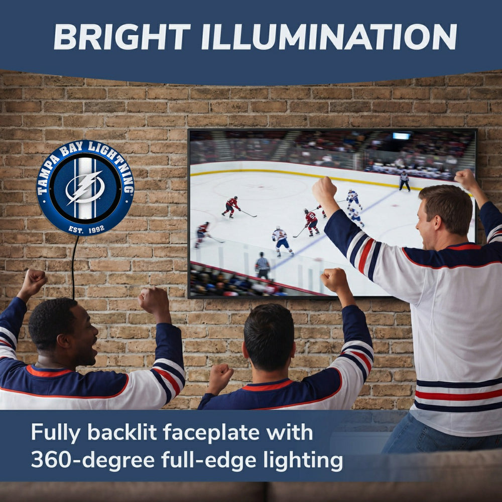 Tampa Bay Lightning, Metal Lite, Round, NHL