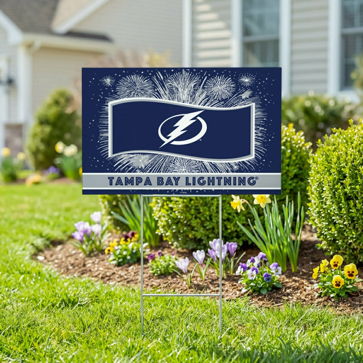 Tampa Bay Lightning Yard Sign, Patriotic, NHL, Home