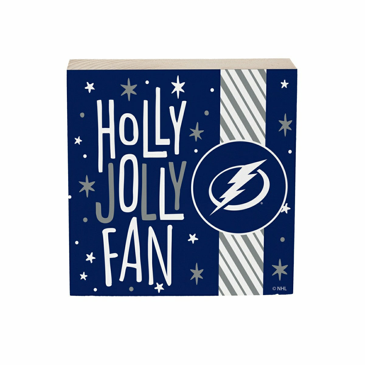 Tampa Bay Lightning Block, Holiday, 6x6, NHL, Home