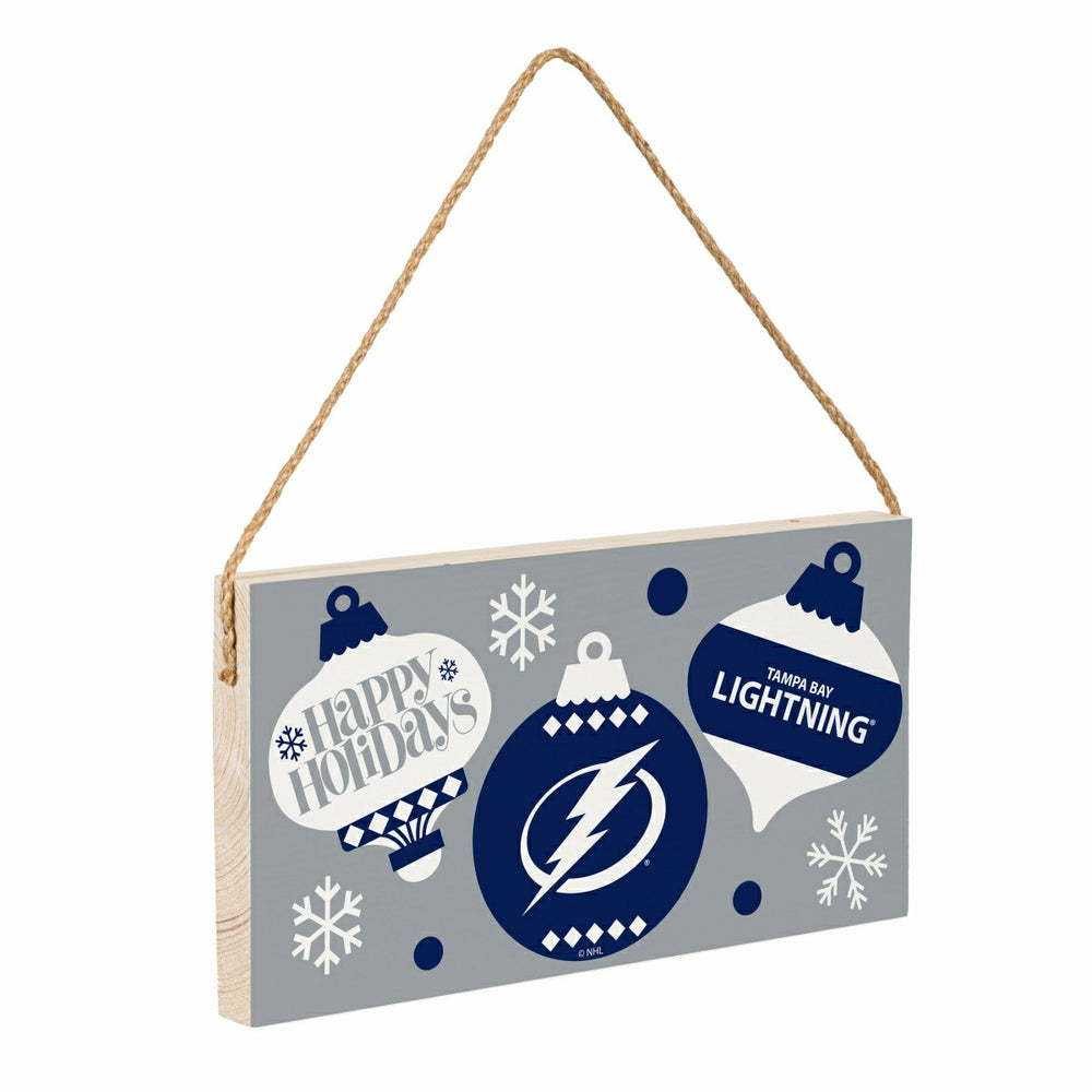 Tampa Bay Lightning Holiday Wood Wall Sign, 6x11, NHL, Home