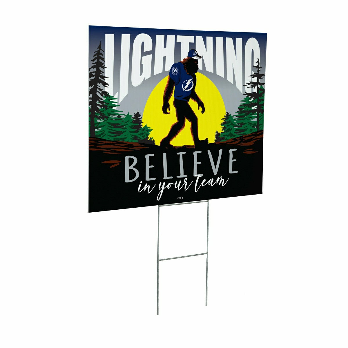 Tampa Bay Lightning Yard Sign, Bigfoot, NHL, Home