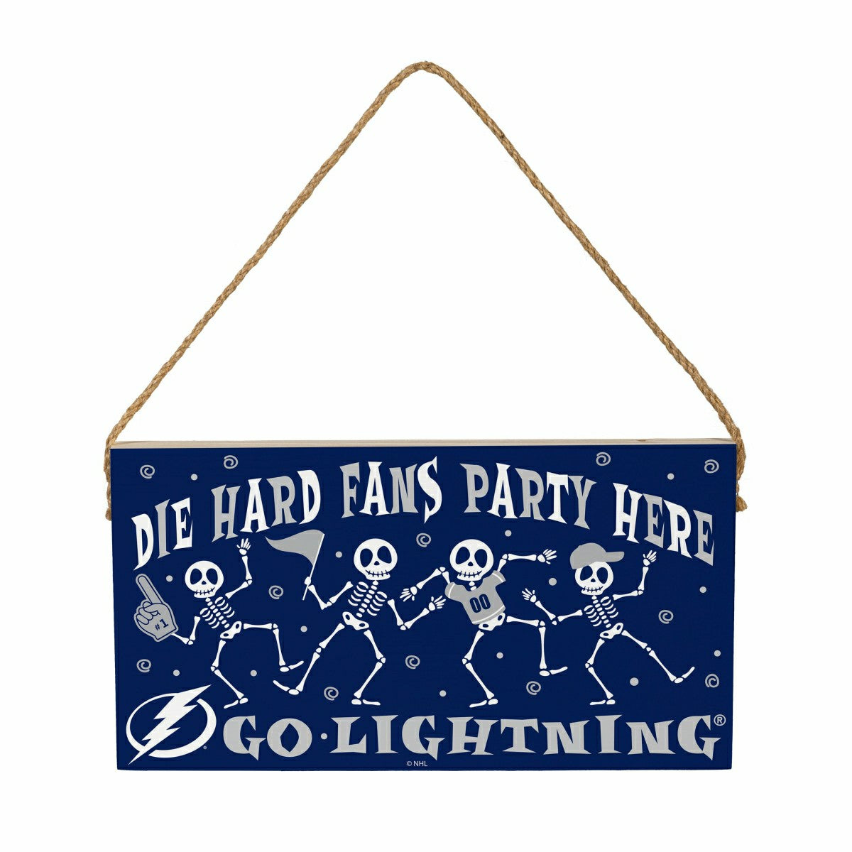 Tampa Bay Lightning Halloween Wood Wall Sign, 6x11, NHL, Home
