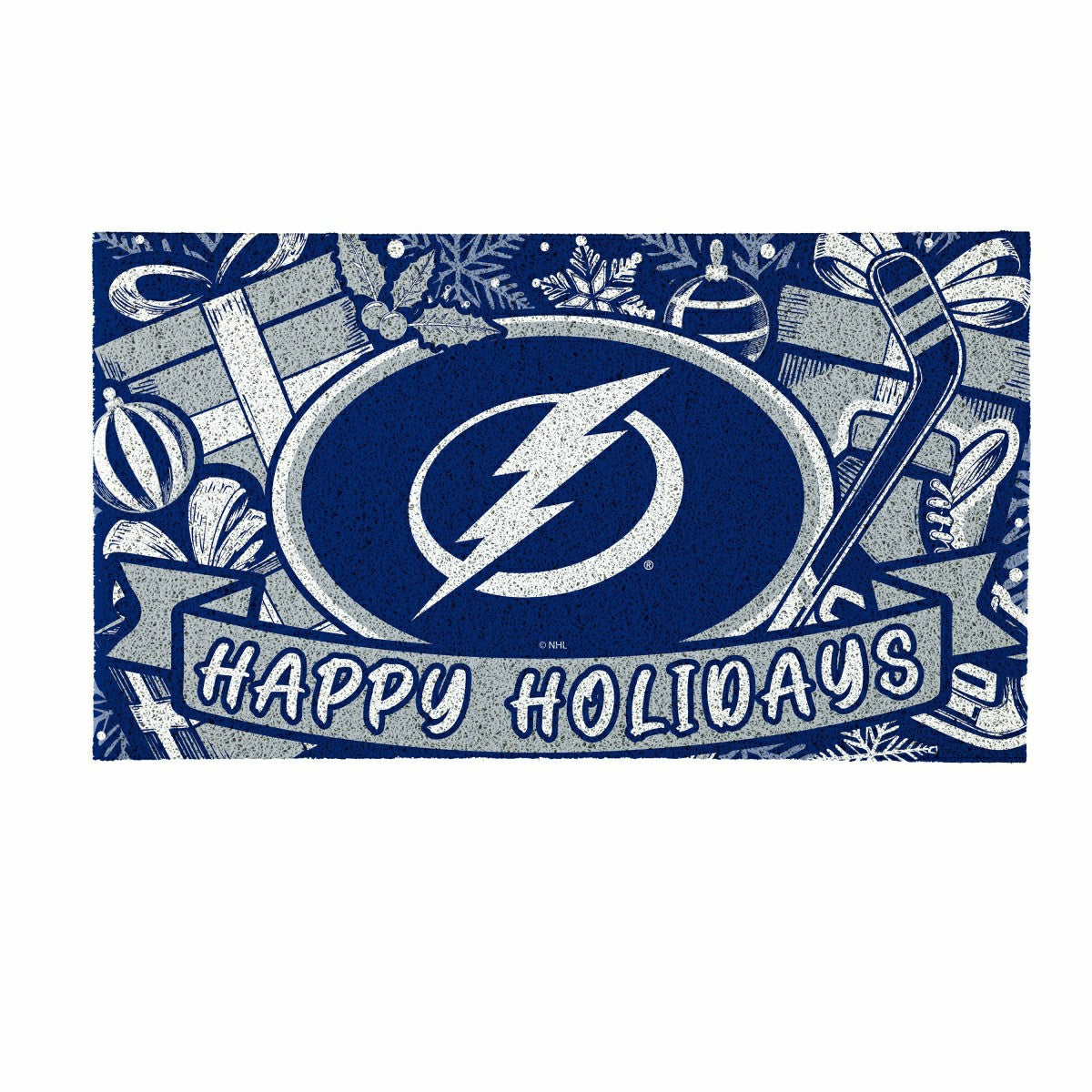 Tampa Bay Lightning Holiday PVC Mat, 28"x16", NHL