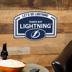 Tampa Bay Lightning USA Embossed Steel Wall Sign, 11" x 17", NHL, Home