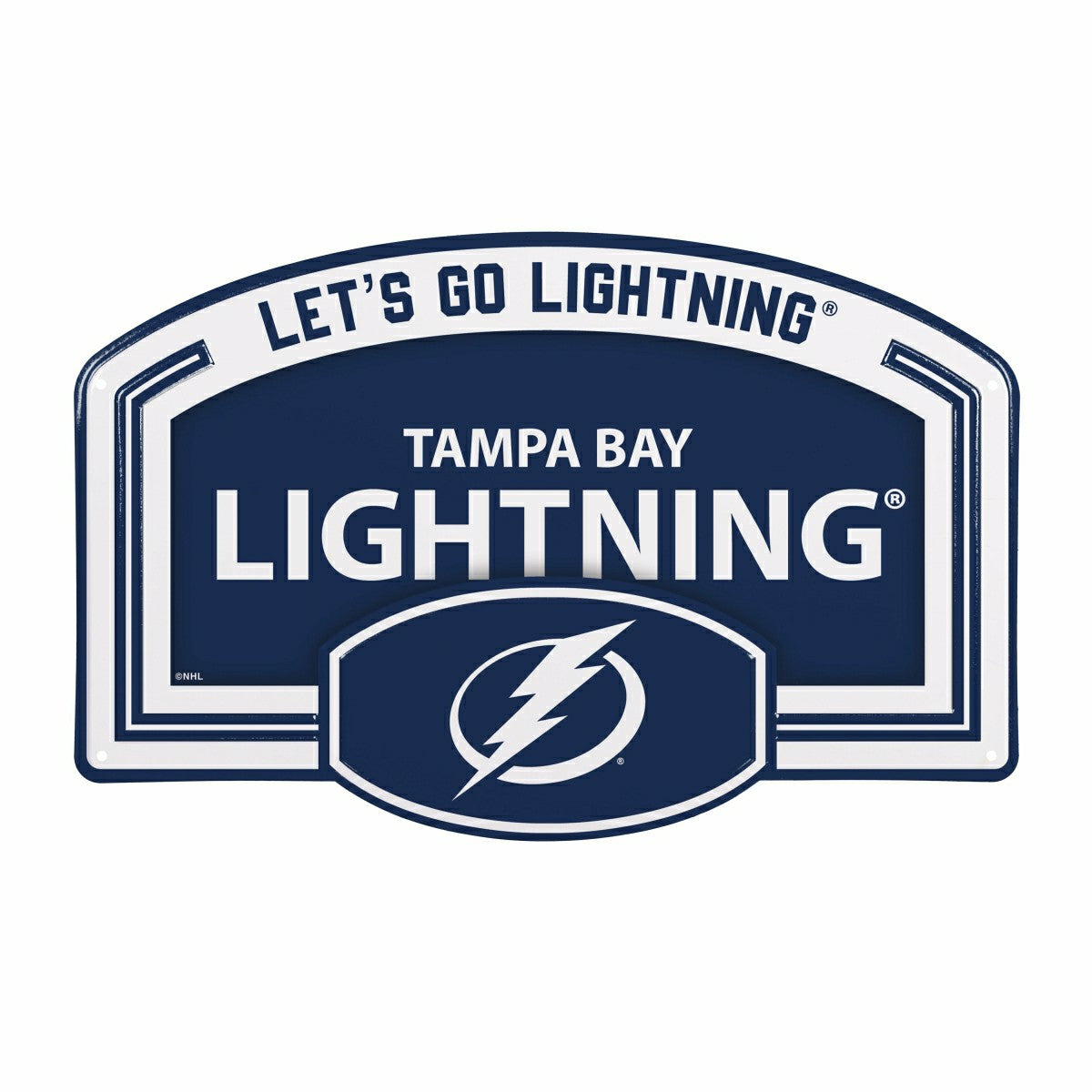Tampa Bay Lightning USA Embossed Steel Wall Sign, 11" x 17", NHL, Home