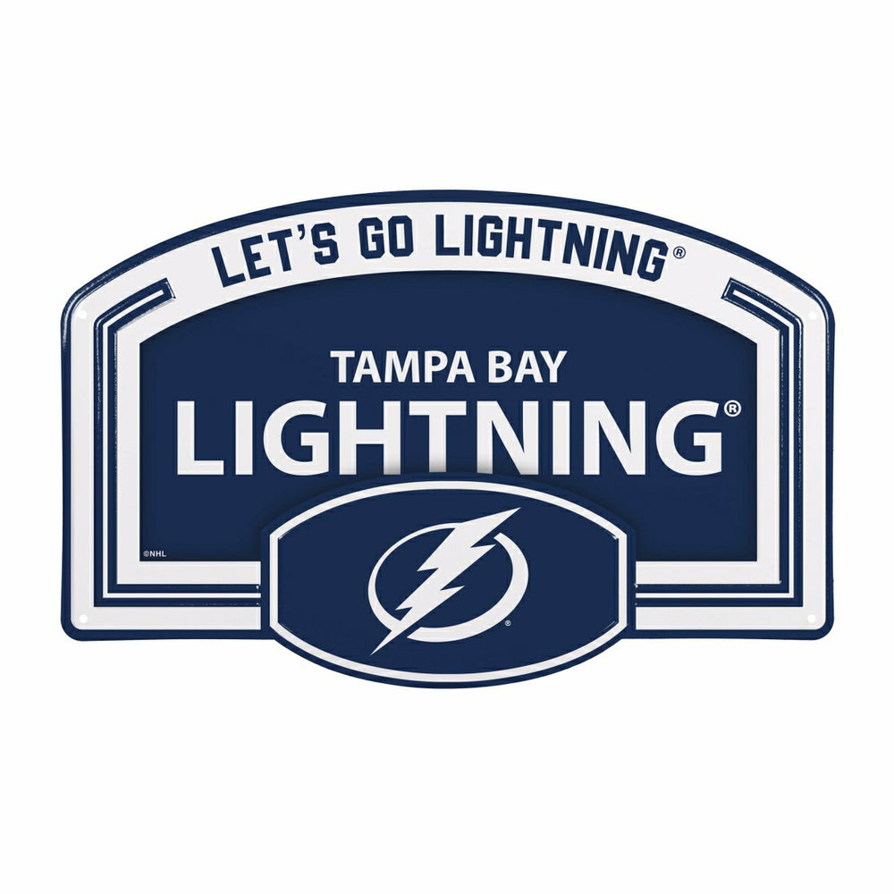 Tampa Bay Lightning USA Embossed Steel Wall Sign, 11" x 17", NHL, Home