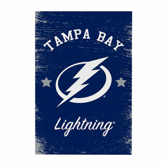 Tampa Bay Lightning Wood Wall Sign, 16x24, NHL, Home