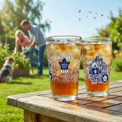 Toronto Maple Leafs 16oz Glass pint, Set of 2, NHL, Home