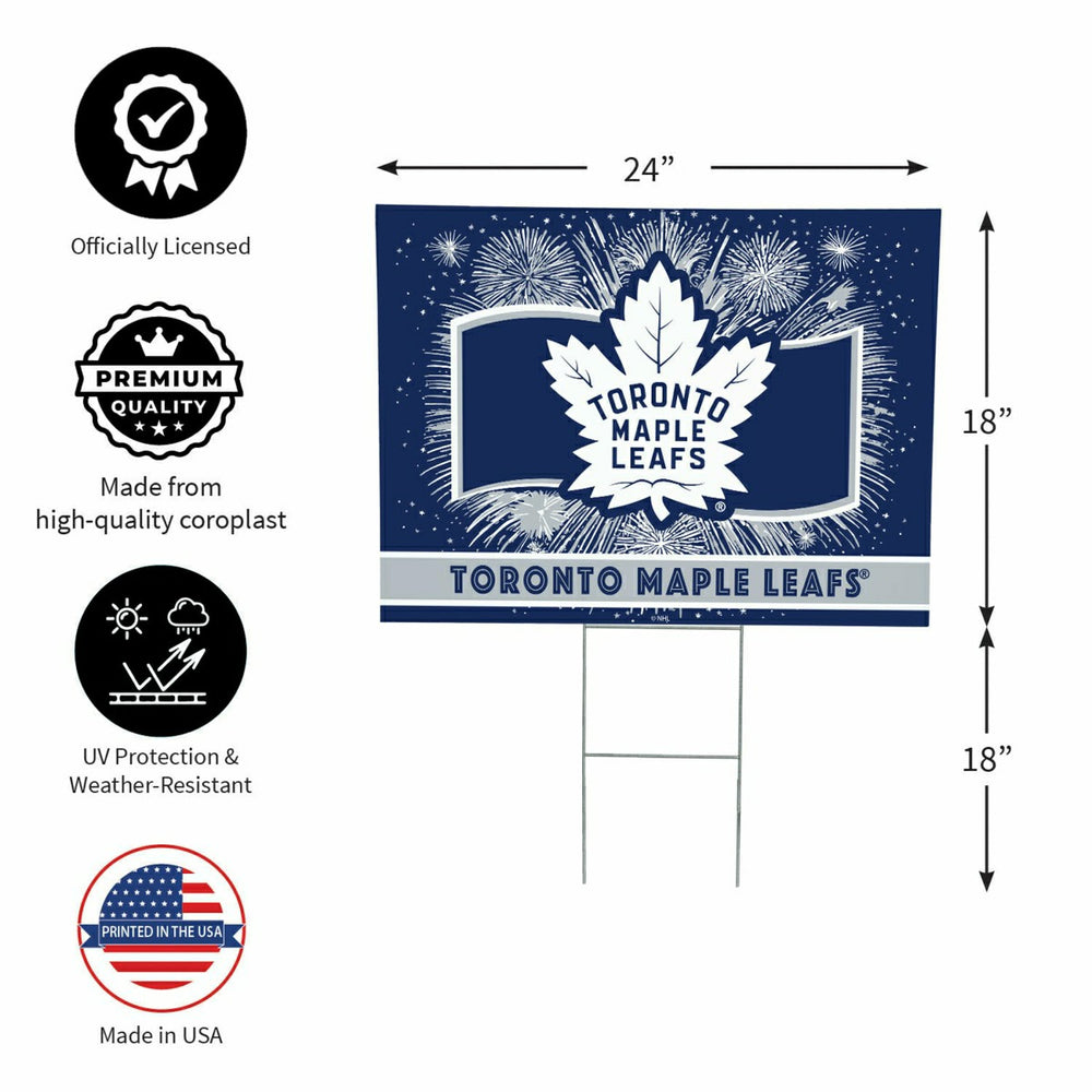 Toronto Maple Leafs Yard Sign, Patriotic, NHL, Home