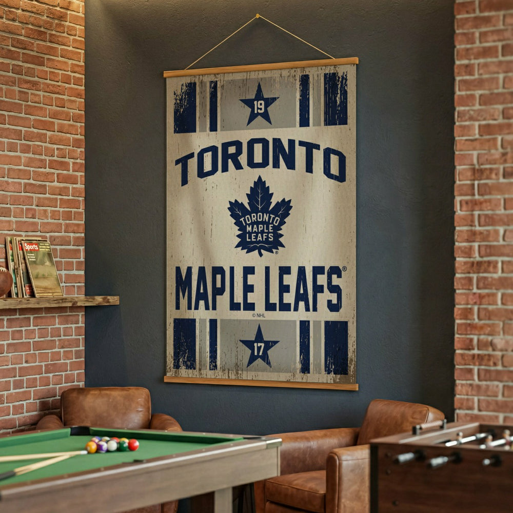 Toronto Maple Leafs, Canvas Wall Tapestry, Large, 54x36, NHL, Home