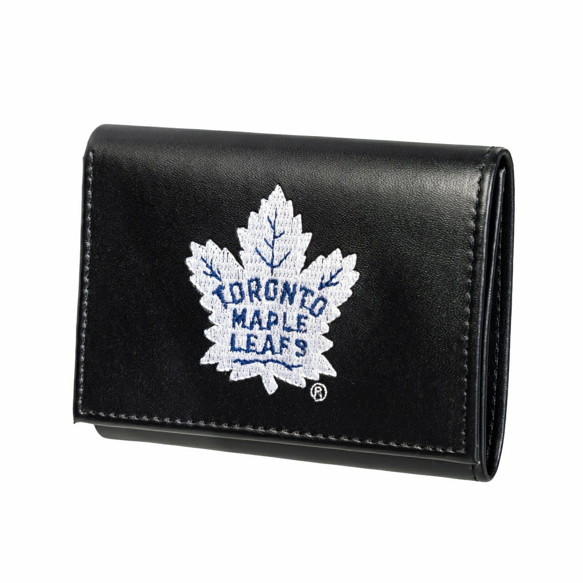 Toronto Maple Leafs Black Tri-Fold Embroidered Wallet w/ RFID Blocking, NHL, Home