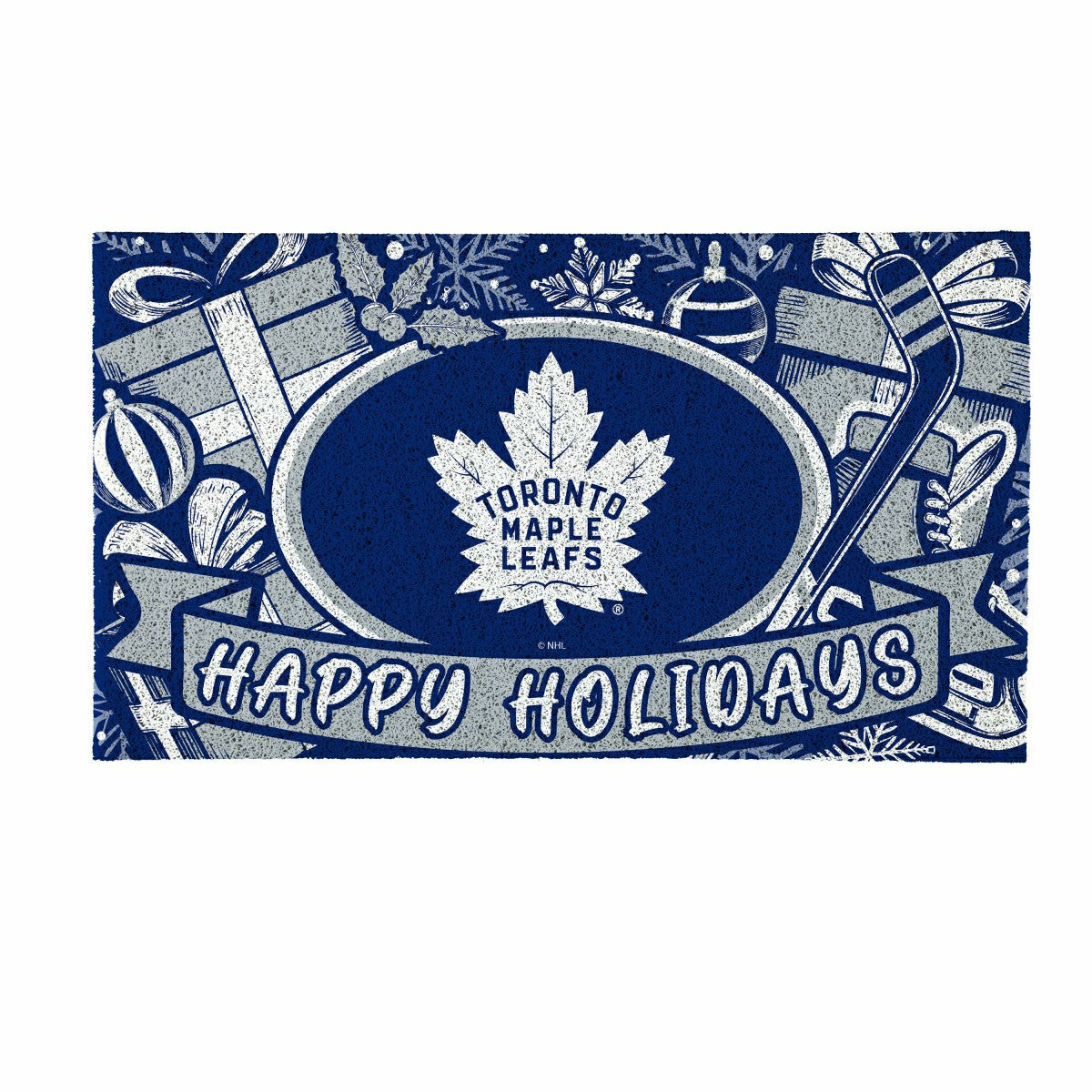 Toronto Maple Leafs Holiday PVC Mat, 28"x16", NHL