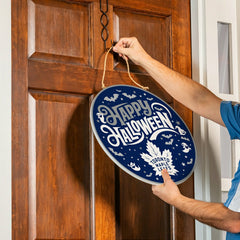Toronto Maple Leafs Halloween Round Door Décor with Hanging Rope, 18x1, NHL, Home