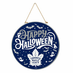 Toronto Maple Leafs Halloween Round Door Décor with Hanging Rope, 18x1, NHL, Home