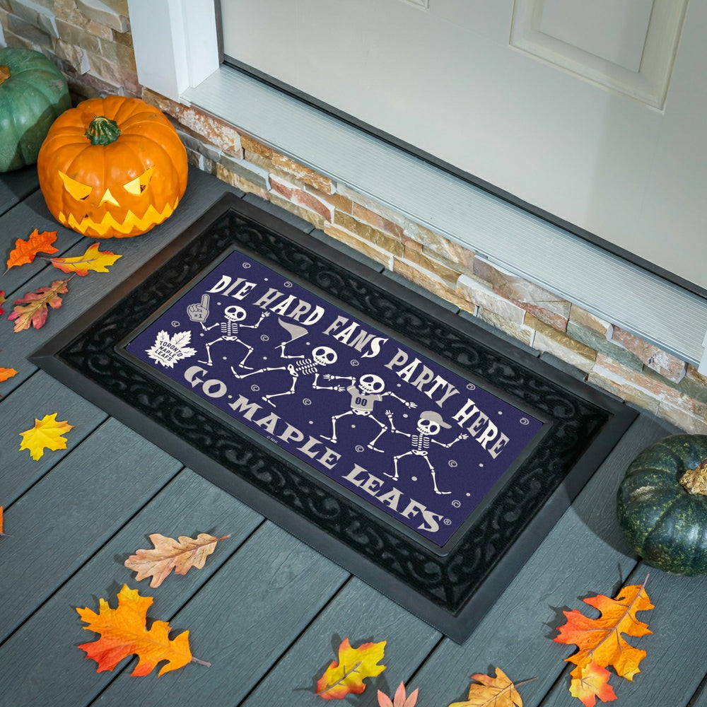 Toronto Maple Leafs Flocked Coir Halloween Sassafras Switch Mat, 22"x1, NHL