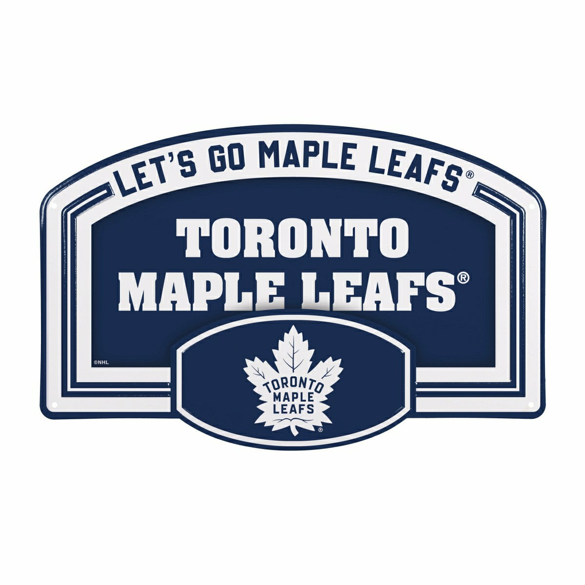 Toronto Maple Leafs USA Embossed Steel Wall Sign, 11" x 17", NHL, Home