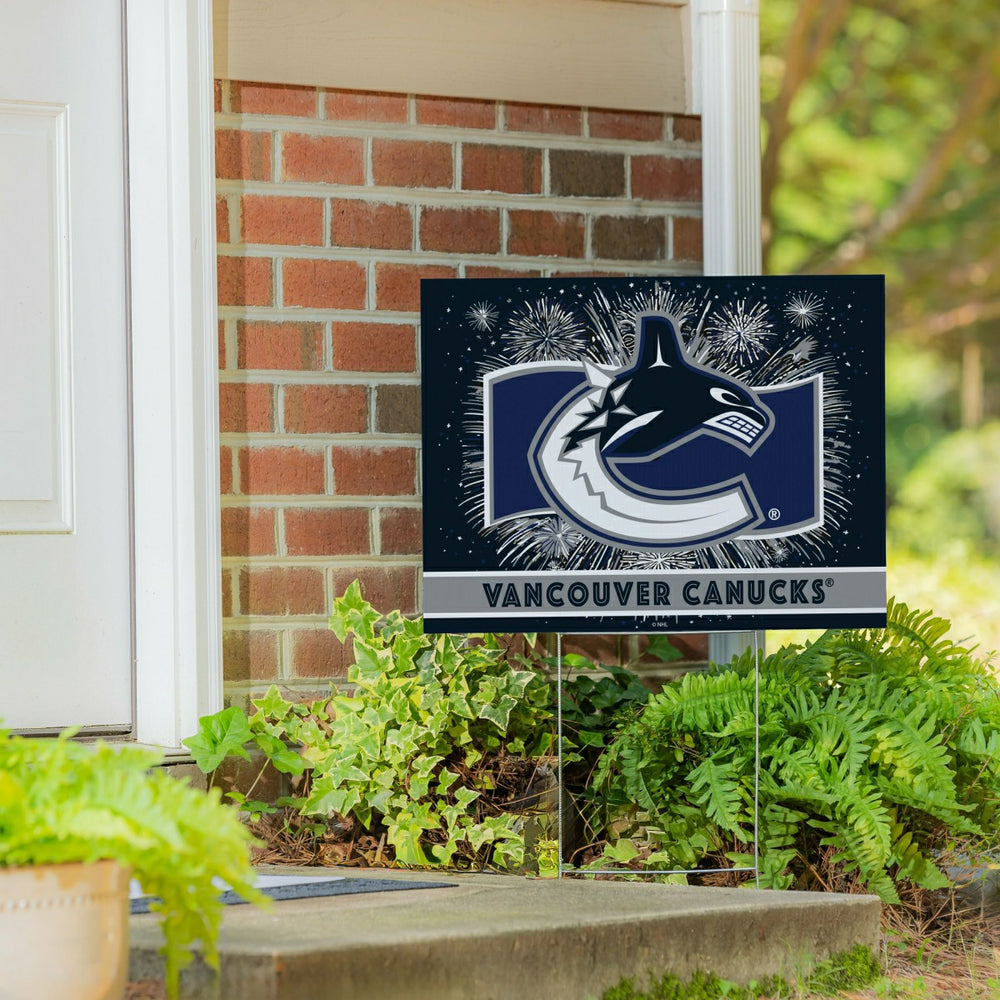 Vancouver Canucks Yard Sign, Patriotic, NHL, Home