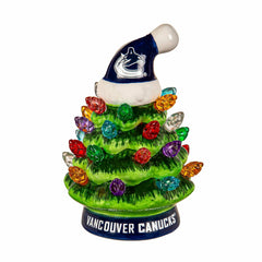 4" Mini LED Tabletop Christmas Tree, Set of 2, Vancouver Canucks, NHL, Home