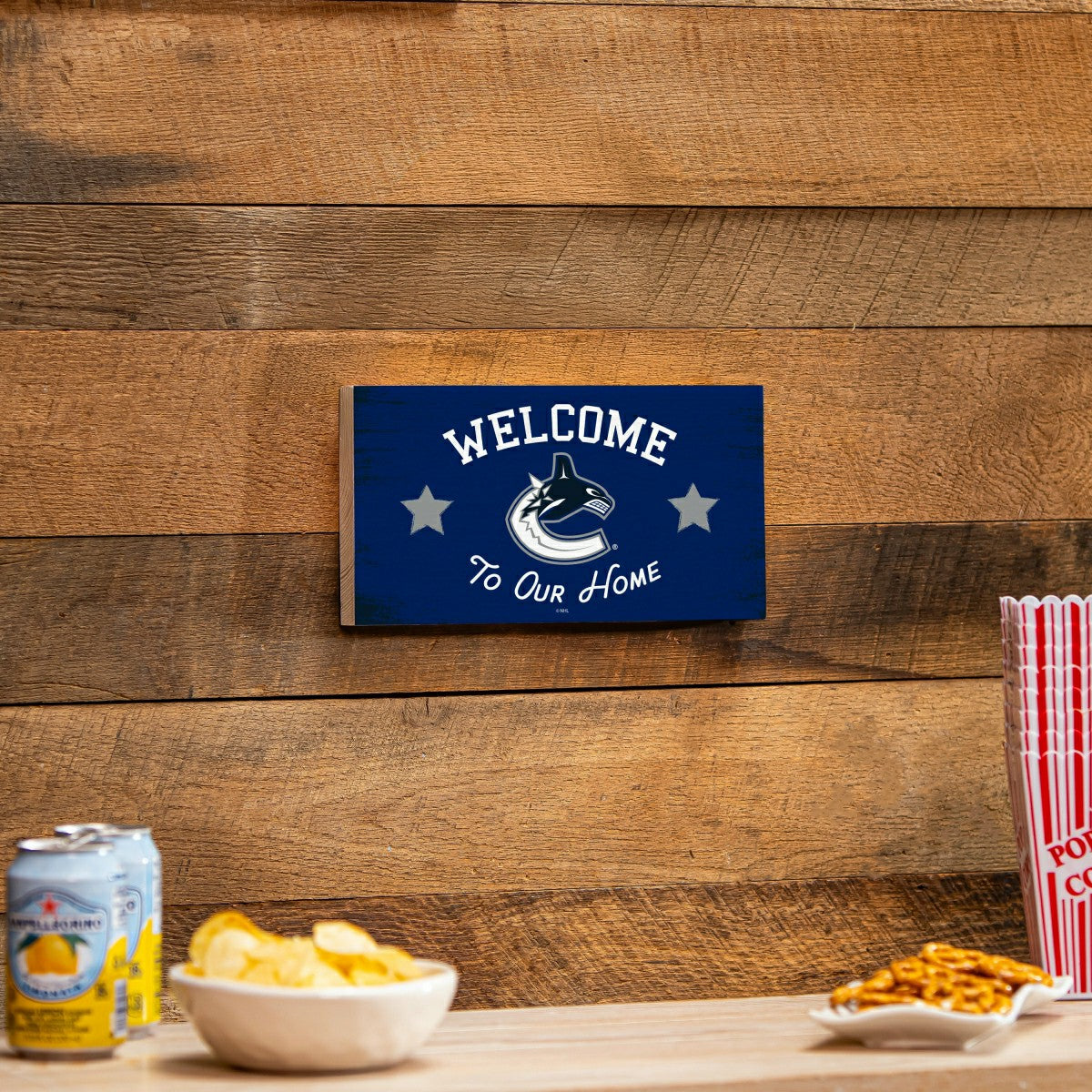 Vancouver Canucks Wood Wall Sign, 6x11, NHL, Home