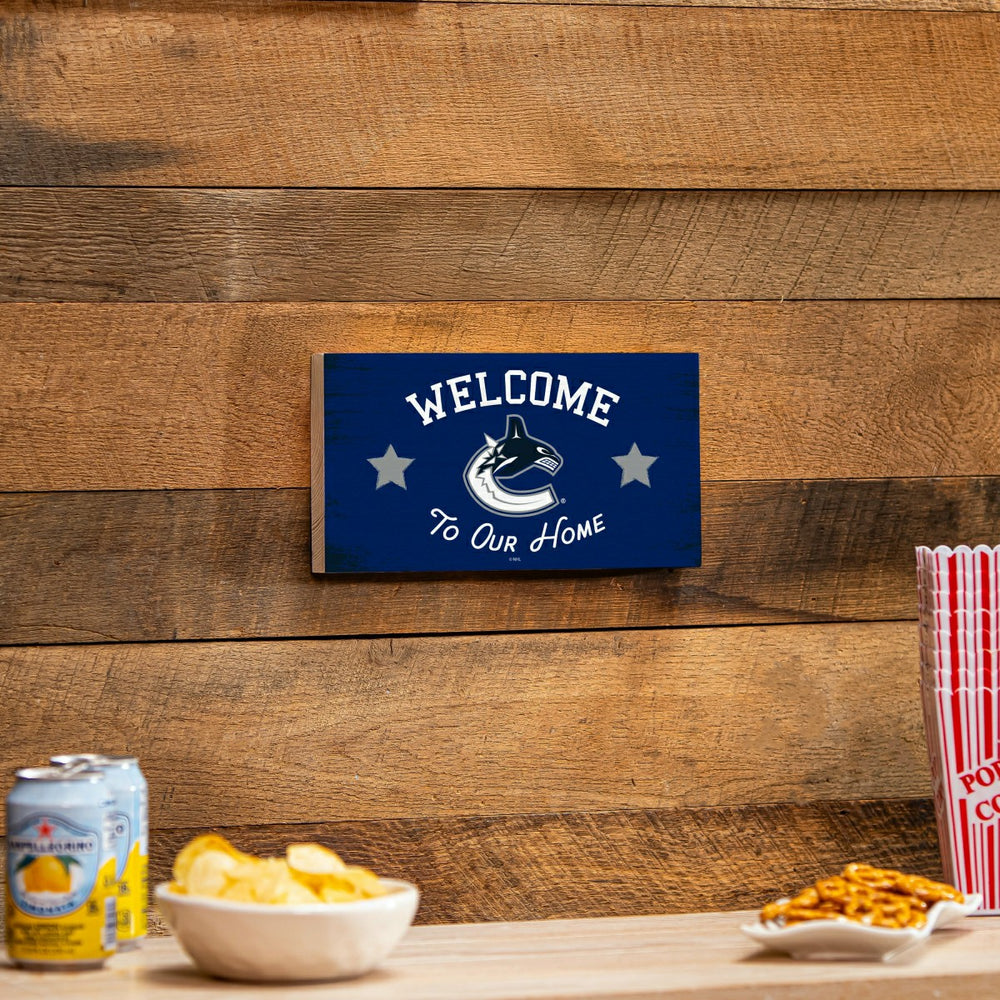 Vancouver Canucks Wood Wall Sign, 6x11, NHL, Home