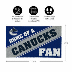 Vancouver Canucks, PVC Mat COLOR, Home of a Fan, NHL