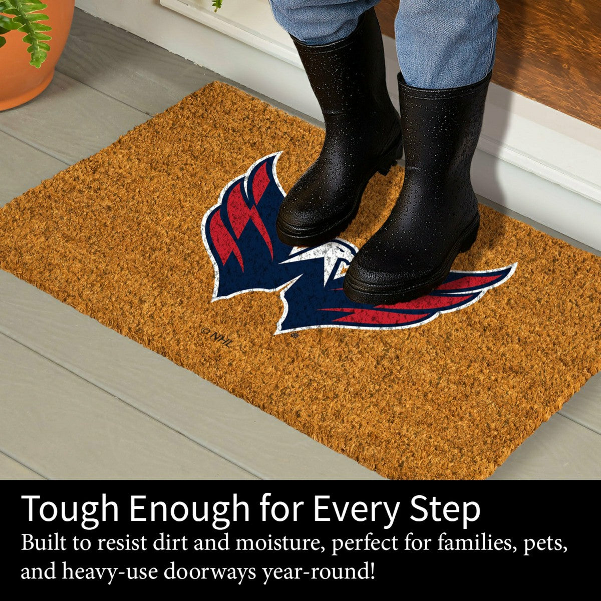 Coir Mat, 16"x28", Washington Capitals, NHL