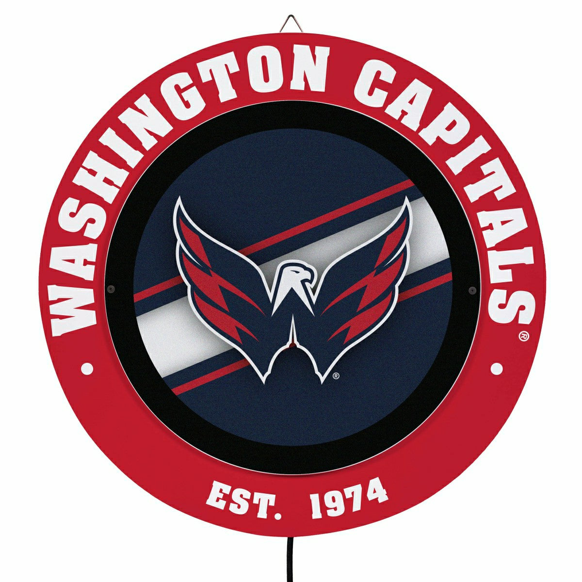Washington Capitals, Metal Lite, Round, NHL