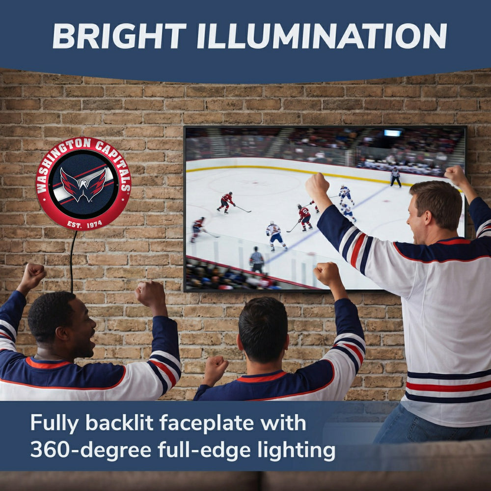Washington Capitals, Metal Lite, Round, NHL