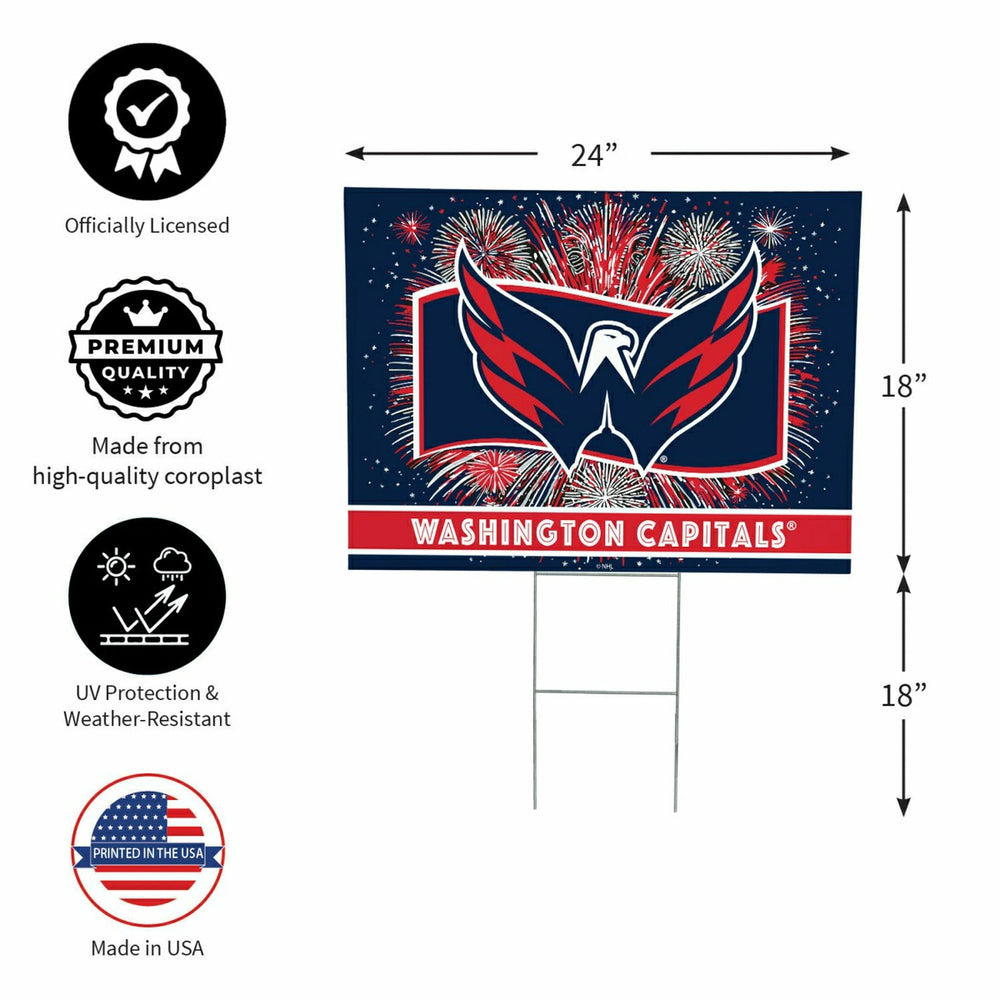 Washington Capitals Yard Sign, Patriotic, NHL, Home
