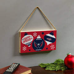 Washington Capitals Holiday Wood Wall Sign, 6x11, NHL, Home