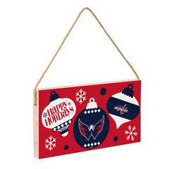 Washington Capitals Holiday Wood Wall Sign, 6x11, NHL, Home