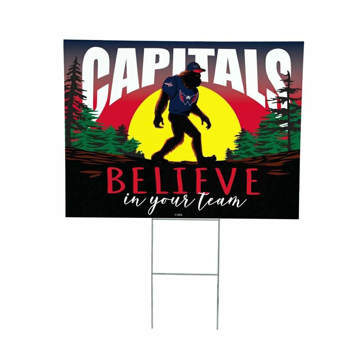 Washington Capitals Yard Sign, Bigfoot, NHL, Home